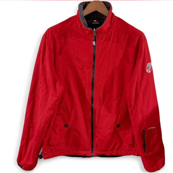 Tommy Hilfiger Other - VTG Y2K Men’s Tommy Hilfiger US Ski Reversible Fleece Bomber Jacket Size Medium